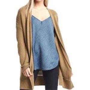 GAP Open Front Knit Cardigan Long